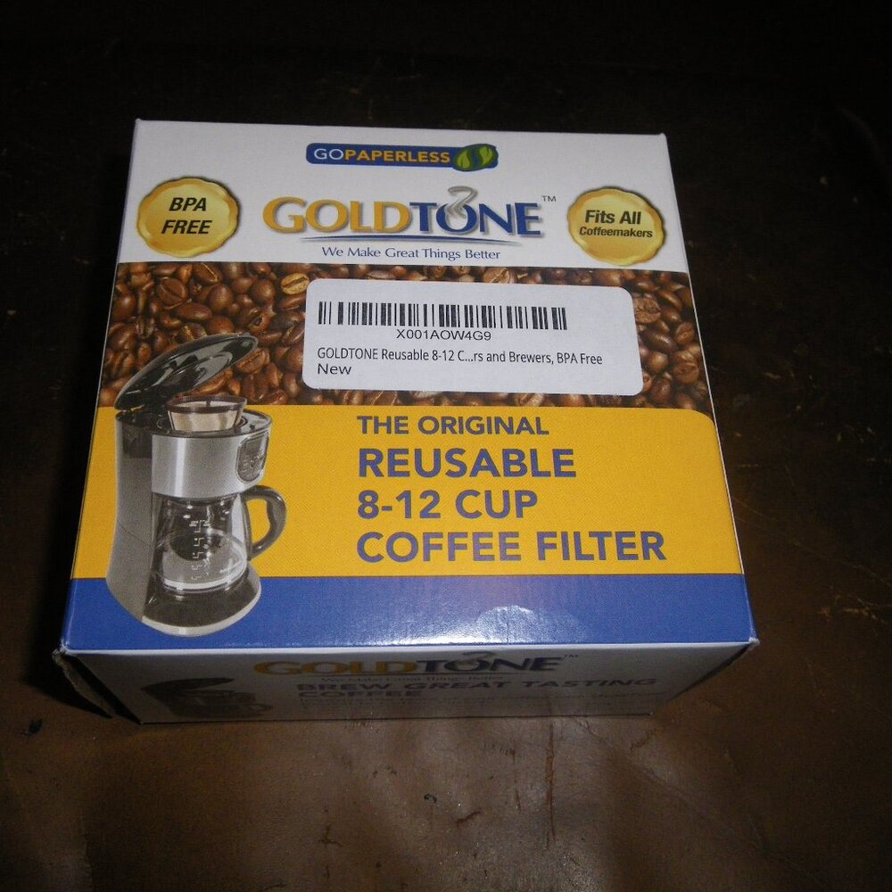 Gold tone BPA Free The Original Reusable 8-12 Cup Coffee Filter